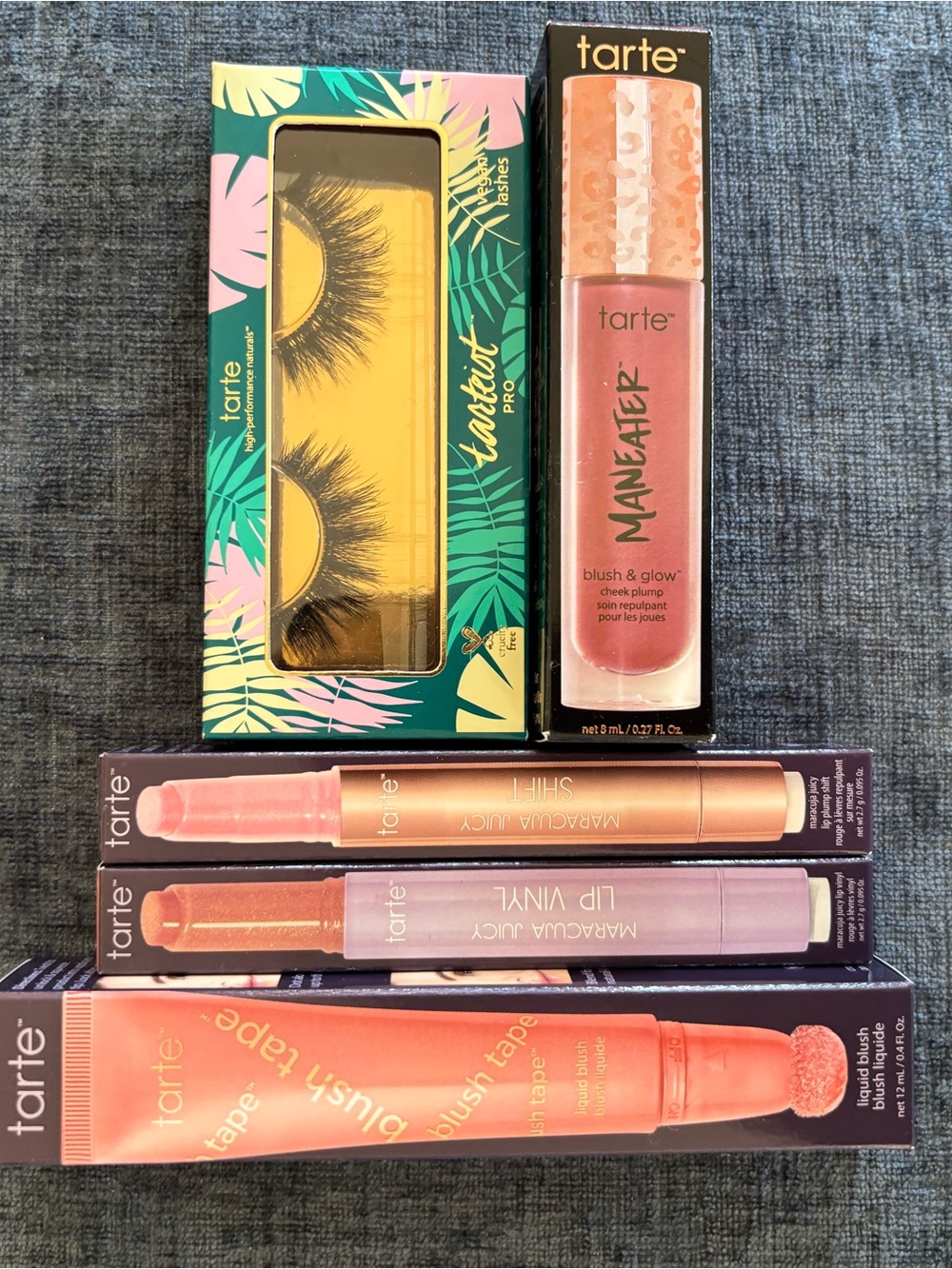 tarte Maneater Blush & Glow Cheek Plump with Pink and Coral Packaging